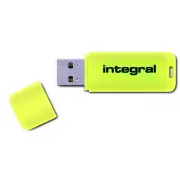 Cle usb INTEGRAL NEON JAUNE 64 GO