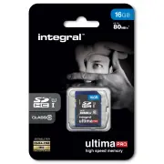 Carte secure digital INTEGRAL SDHC 16 GO CL 10/80 Carte secure digital INTEGRAL SDHC 16 GO CL 10/80