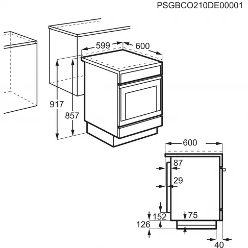 Cuisinière dessus induction FAURE FCI6593PWA - 7