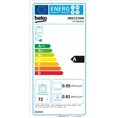 Four émail lisse BEKO BBIE12100X - 4