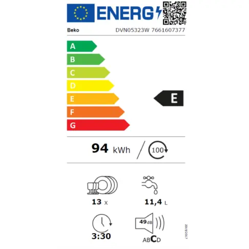 Lave-vaisselle 60 cm BEKO DVN05323W - 4