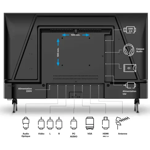 Tv led 32'' RADIOLA RA32A3 - 7