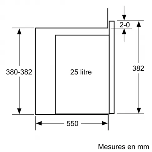 Micro-ondes encastrable monofonction BOSCH BFL 550 MW 0 - 8