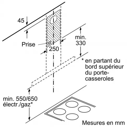 Hotte décorative BOSCH DWB 64 BC 50 - 8 Hotte décorative BOSCH DWB 64 BC 50 - 8