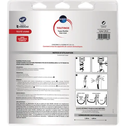 Branchement gaz WPRO TBE150 - 3