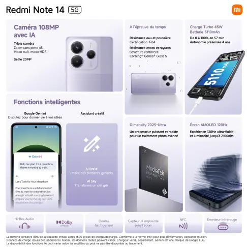 Smartphone XIAOMI REDMINOTE145GNOIR256 - 5