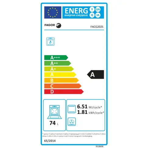 Cuisinière tout gaz FAGOR FACG202S - 11