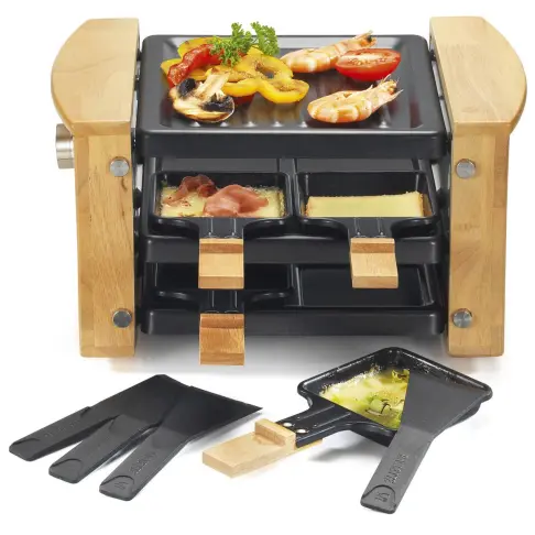Machine à raclette KITCHEN CHEF KCWOOD 4 RP - 1