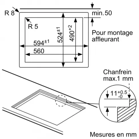 Table verre SIEMENS EP 6 A 6 CB 20 - 7