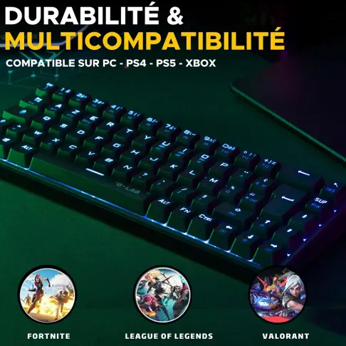 Clavier gaming THE G-LAB KEYZ-TITAN-B/FR - 5