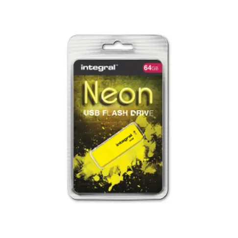 Cle usb INTEGRAL NEON JAUNE 64 GO - 2