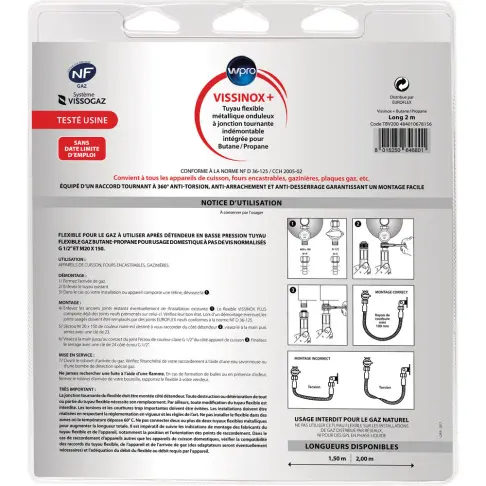 Branchement gaz et électrique WPRO TBV 200 - 1