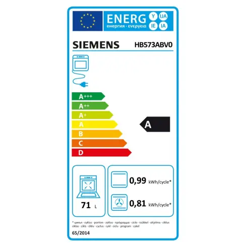 Four pyrolyse SIEMENS HB 573 ABV 0 - 13