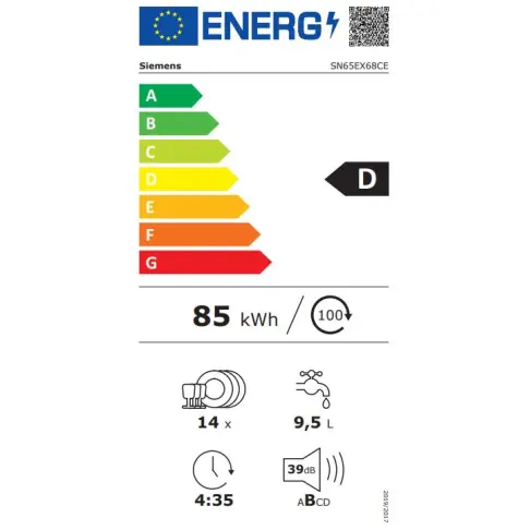 Lave-vaisselle tout intégré 60 cm SIEMENS SN65EX68CE - 2