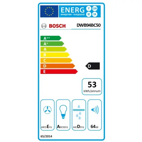 Hotte décorative BOSCH DWB 94 BC 50 - 10 Hotte décorative BOSCH DWB 94 BC 50 - 10