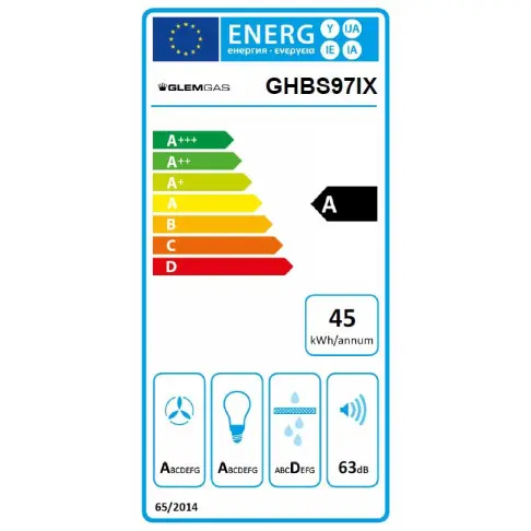 Hotte décorative murale GLEM GHBS97IX - 4