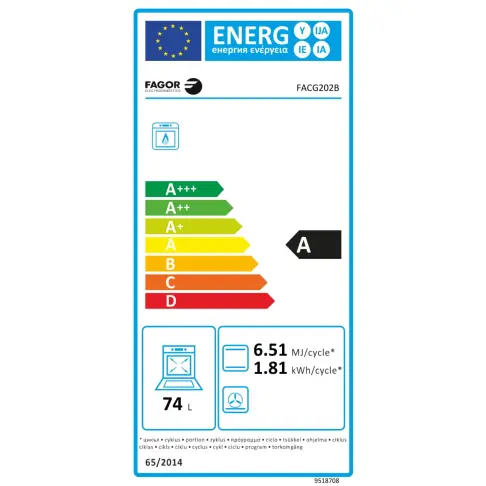 Cuisinière tout gaz FAGOR FACG202B - 10