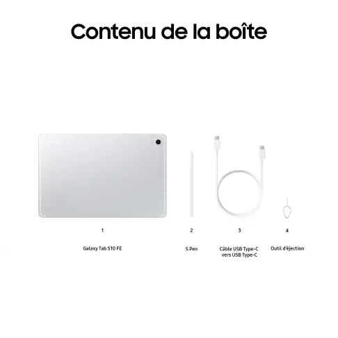 SAMSUNG Galaxy Tab S10 FE Wi-Fi Gris - 128Go - 9