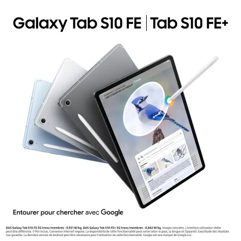 SAMSUNG Galaxy Tab S10 FE Wi-Fi Gris - 128Go - 13