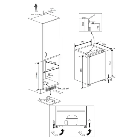 Réfrigérateur intégré 1 porte BEKO B1854N - 2