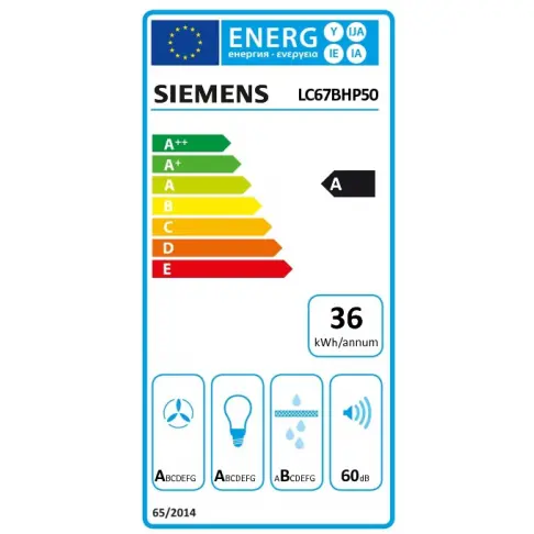 Hotte décorative SIEMENS LC 67 BHP 50 - 9