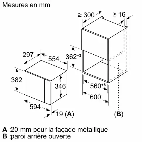 Micro-ondes encastrable monofonction BOSCH BFL523MW1F - 5 Micro-ondes encastrable monofonction BOSCH BFL523MW1F - 5
