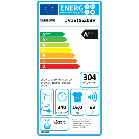 Sèche-linge frontal SAMSUNG DV16T8520BV - 8