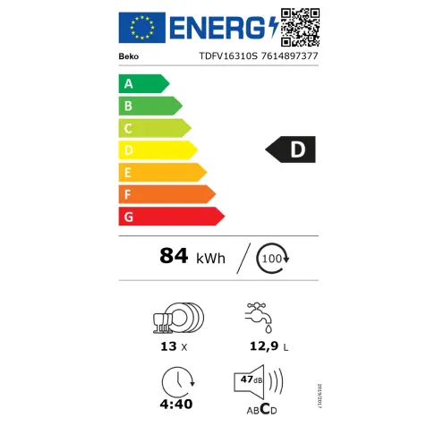Lave-vaisselle 60 cm BEKO TDFV16310S - 2