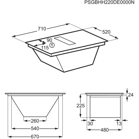 Plaque aspirante induction AEG TH74CB03FZ - 11