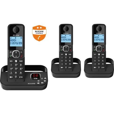 Téléphone sans fil ALCATEL F860VOICETRIONOIR - 1