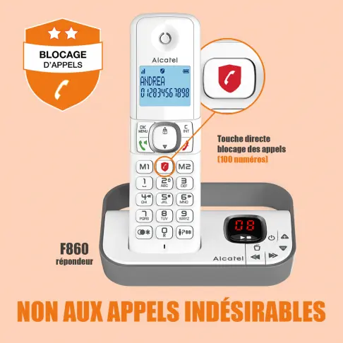 Téléphone sans fil ALCATEL F860VOICETRIOGREY - 7