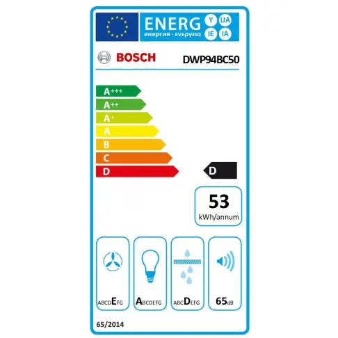 Hotte décorative BOSCH DWP 94 BC 50 - 10 Hotte décorative BOSCH DWP 94 BC 50 - 10