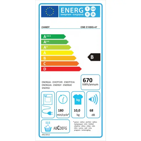 Sèche-linge frontal CANDY CSEC10DG47 - 11