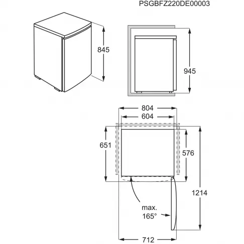 Réfrigérateur table top ELECTROLUX LXB1AE15W1 - 7