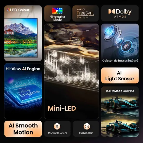 Tv led 50'' HISENSE 50E8S - 5