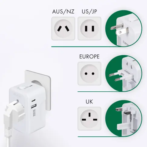 Adaptateur de voyage AKASHI ALTWP 200 WH - 6