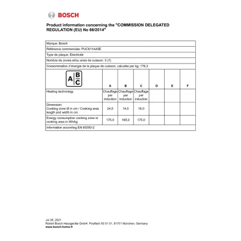Plaque à induction BOSCH PUC611AA5E - 2 Plaque à induction BOSCH PUC611AA5E - 2