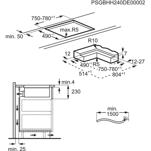Plaque aspirante induction AEG TH84CC23CB - 9