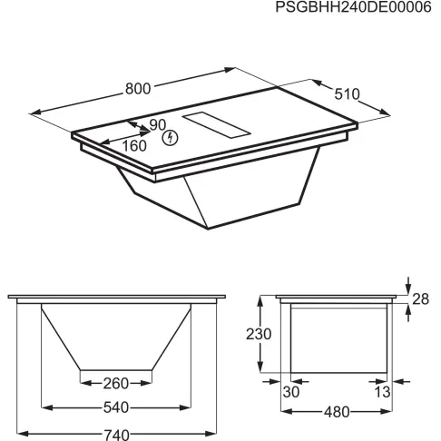 Plaque aspirante induction AEG TH84CC23CB - 10