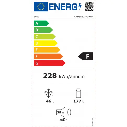 Réfrigérateur 2 portes BEKO CRDSA223K30WN - 2