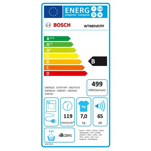 Sèche-linge frontal BOSCH WTN 85 V 07 FF - 6