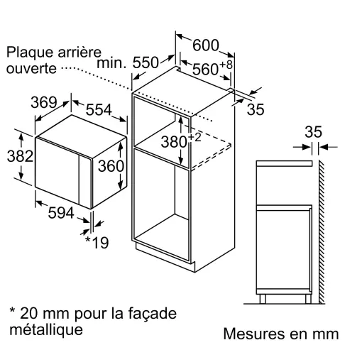 Micro-onde encastrable gril SIEMENS BE555LMB1 - 6 Micro-onde encastrable gril SIEMENS BE555LMB1 - 6