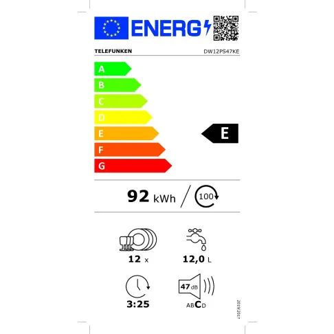 Lave-vaisselle 60 cm TELEFUNKEN DW12PS47KE - 4