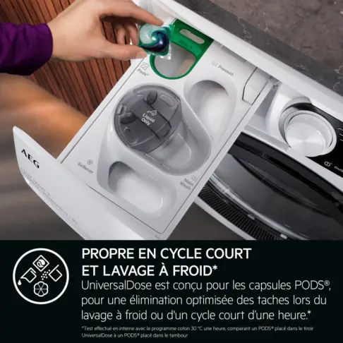 Lave-linge séchant AEG LWR85A166V - 2