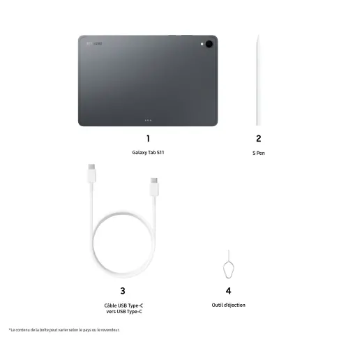Tablette SAMSUNG Galaxy Tab S11 Gris 256 Go - SM-X730NZAPEUB - 7