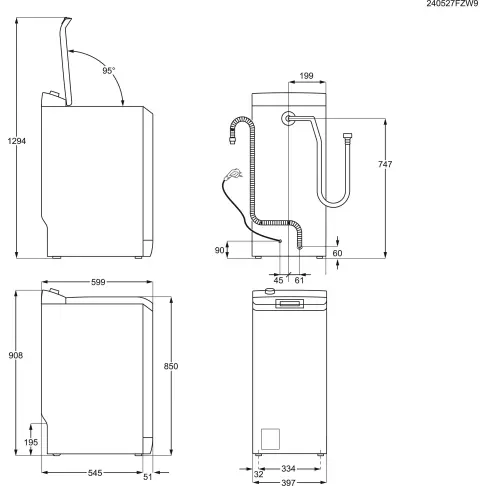 Lave-linge top AEG LTA6K7230B - 6