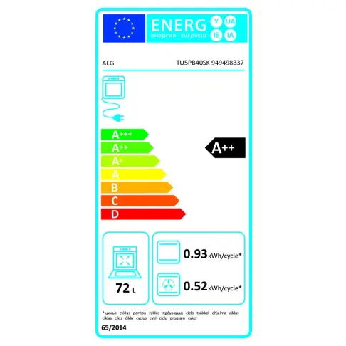 Four pyrolyse AEG TU5PB40SK - 13
