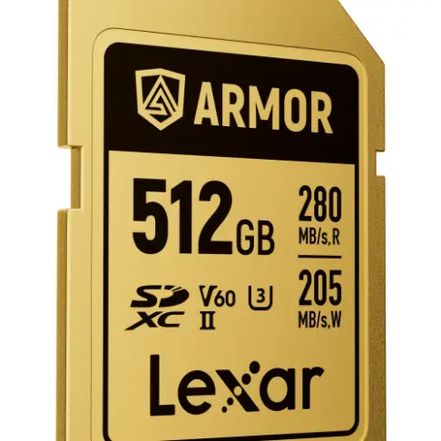 Carte mémoire LEXAR SDXC PRO GOLD ARMOR 512 V 60 - 2