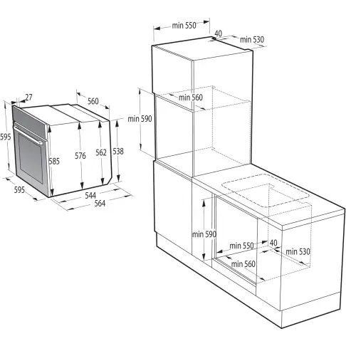 Four pyrolyse HISENSE O64213EPBG - 11