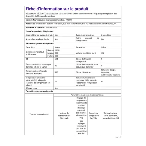 Réfrigérateur multi-portes FAGOR FRFD432WDX - 5